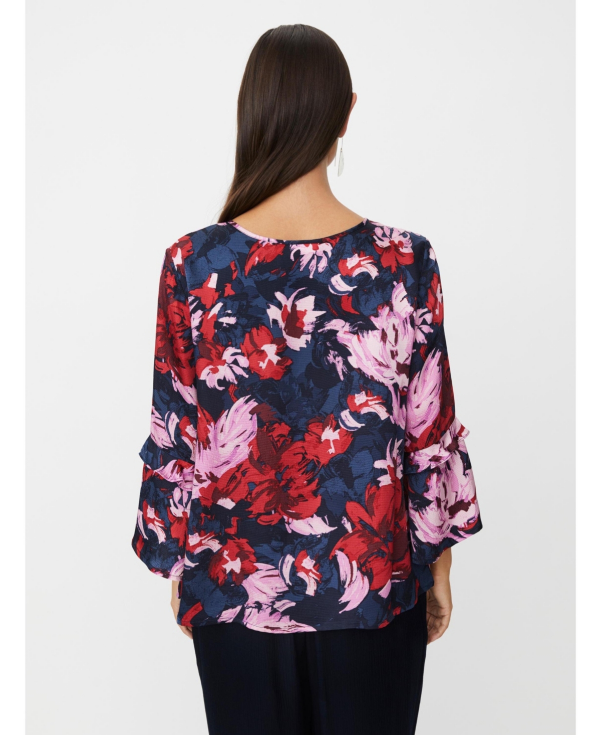 Masai Copenhagen Women's MaBimelda Keyhole Detail Floral Top