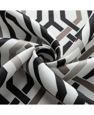 RT Designer Collection Rory Printed Blackout Luxurious Decorative Grommet Curtain Panel 54" x Black