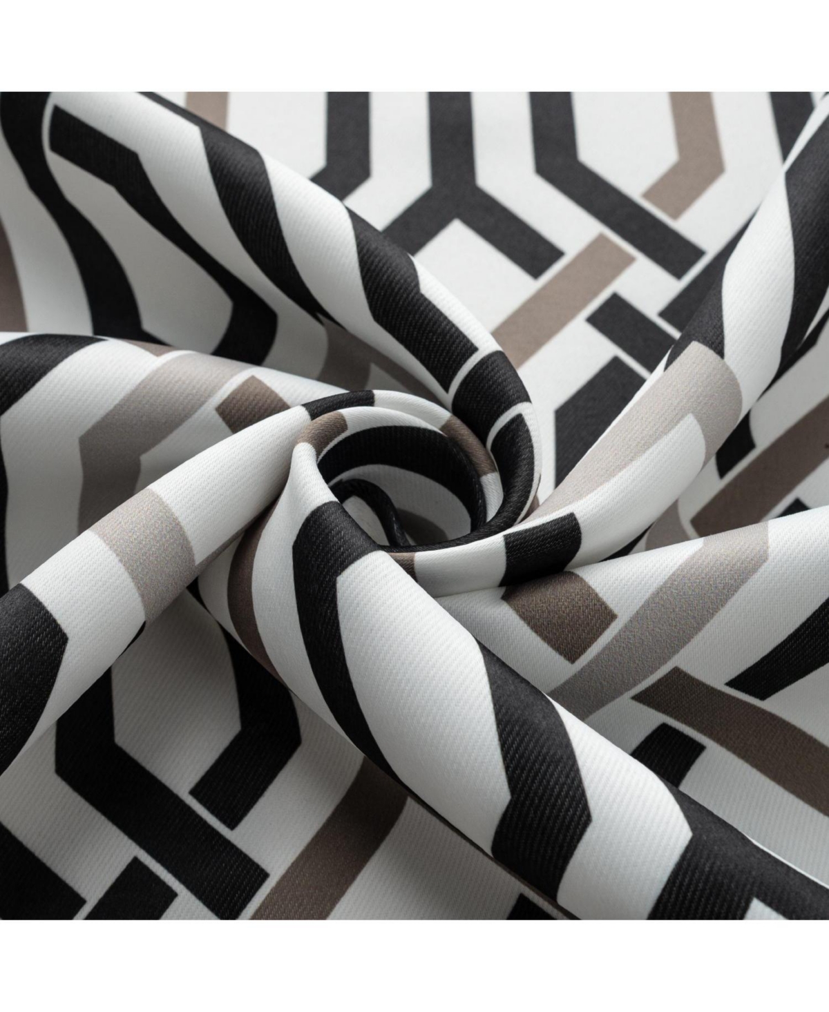 Rt Designer Collection Rory Printed Blackout Luxurious Decorative Grommet Curtain Panel 54" x Black