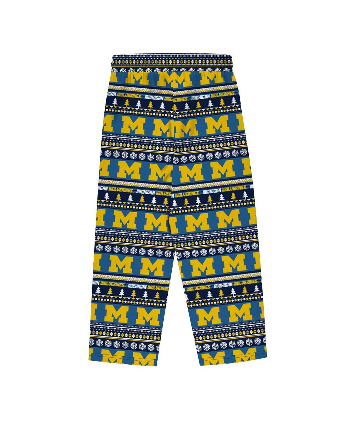 Outerstuff Toddler 2-Piece Navy Michigan Wolverines Ugly Sweater and Pajama Set