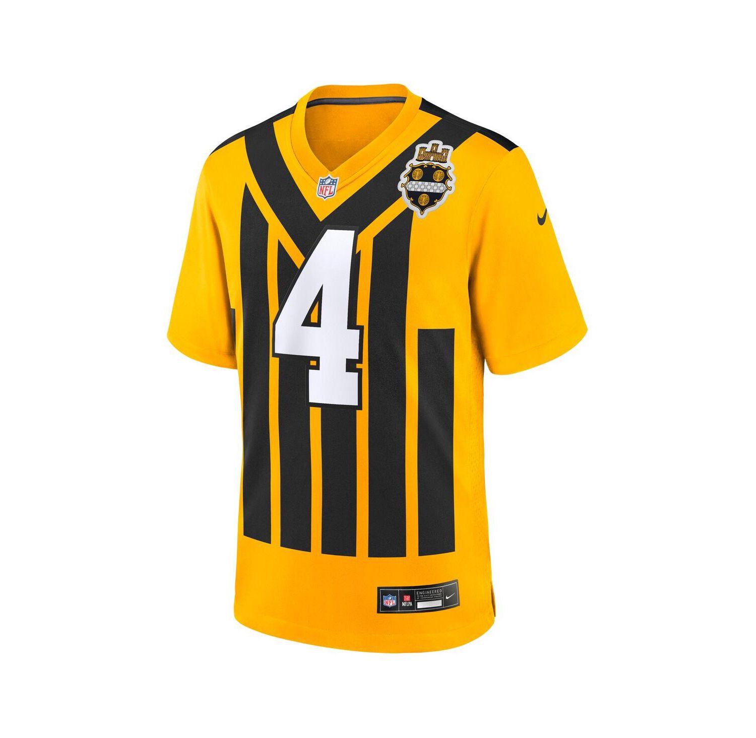 Men's DK Metcalf Gold Pittsburgh Steelers Alternate 1933 Throwback Game Jersey
