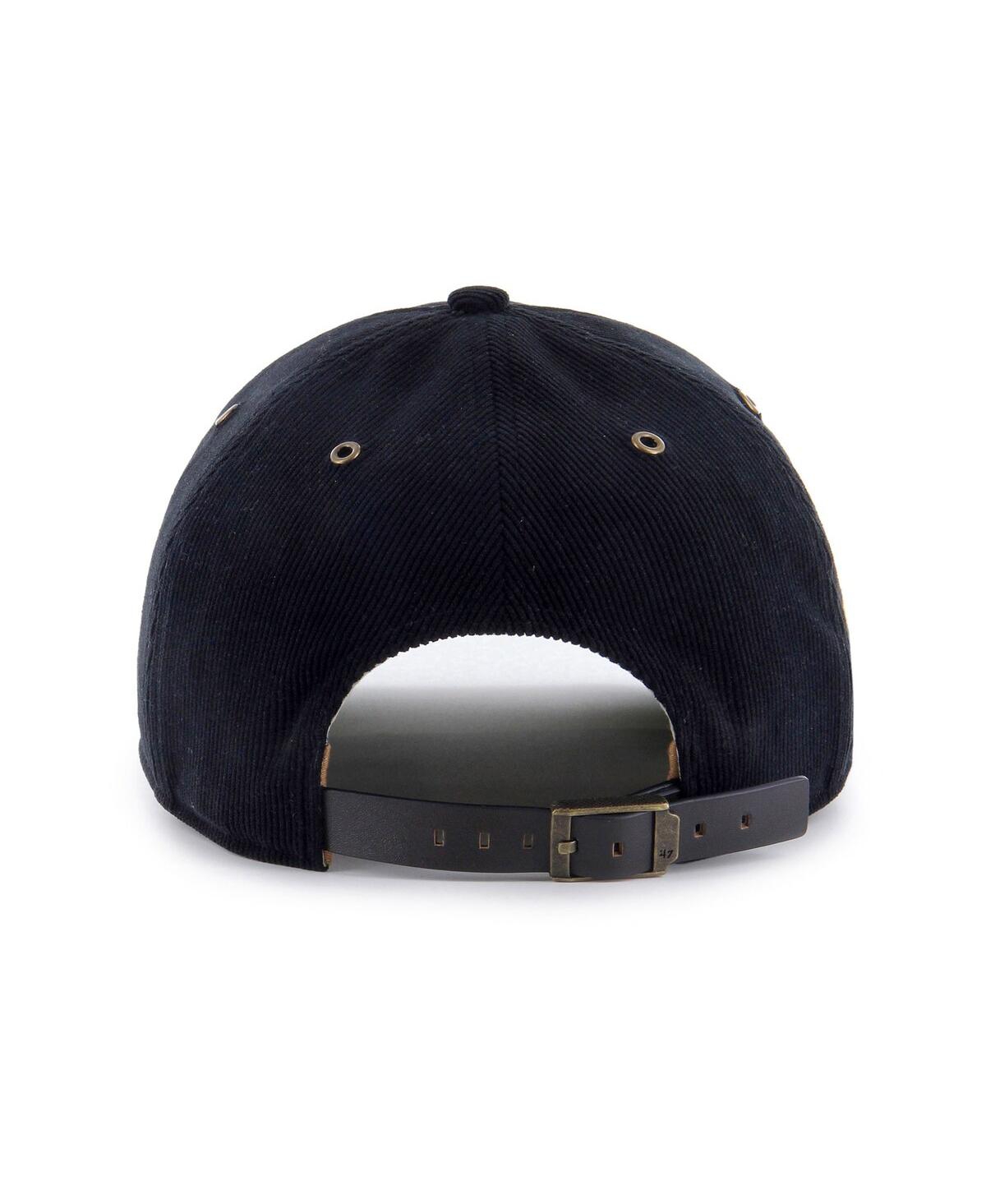 47 Brand Men's And Women's Black Oklahoma Sooners Collections Golden Age Corduroy Hitch Adjustable Hat In Black