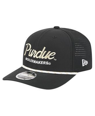 New Era - Men's Black Purdue Boilermakers Script Performance Rope 9SEVENTY Adjustable Hat
