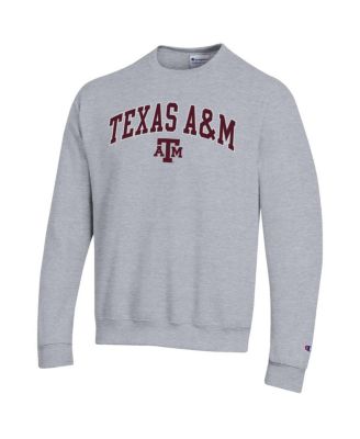 Men's&nbsp;Heather Gray Texas A&M Aggies Arch Over Logo Pullover Sweatshirt