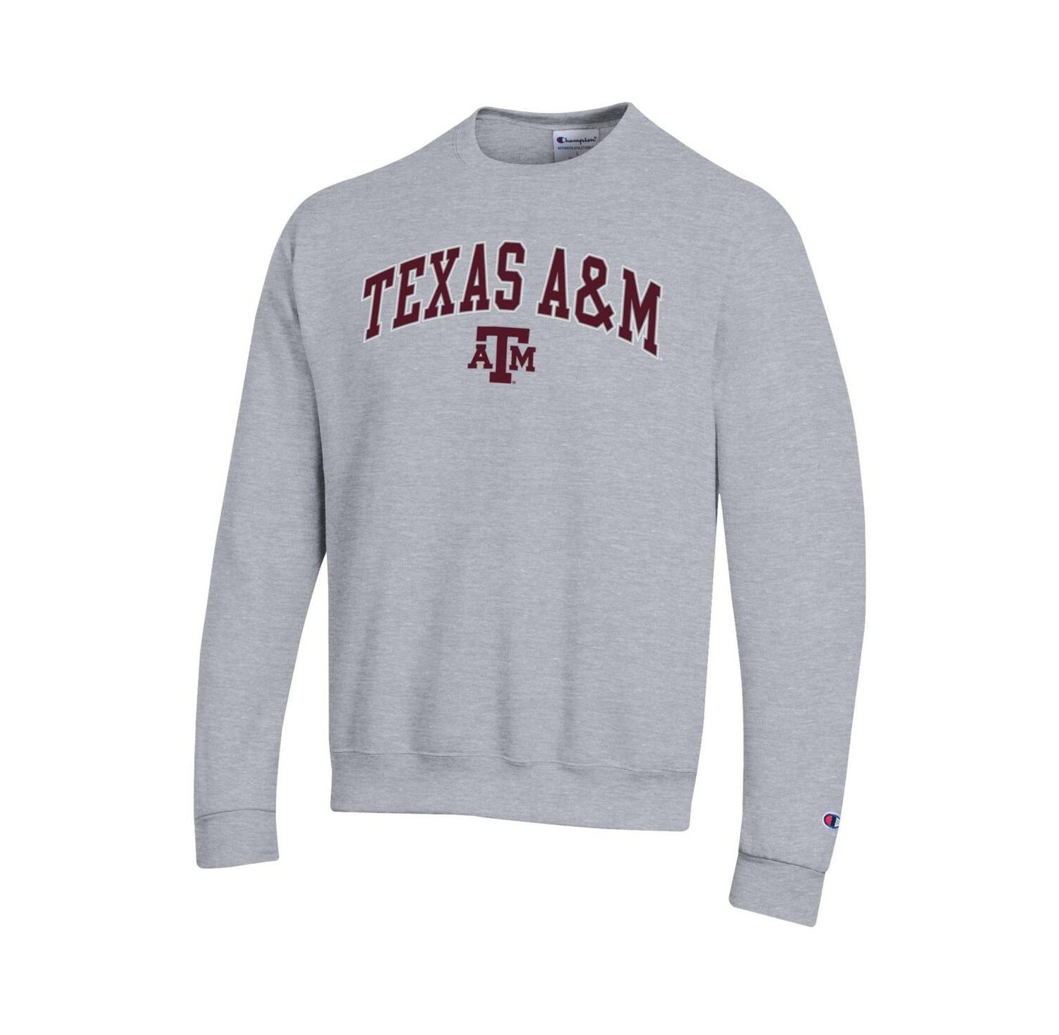 Men's Champion Maroon Texas A&M Aggies Arch Over Logo Pullover Sweatshirt