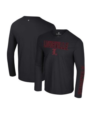Colosseum - Men's Black Louisville Cardinals Color Pop Active Blend 2-Hit Long Sleeve T-Shirt
