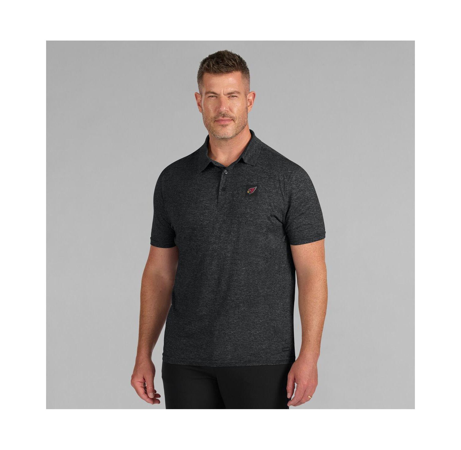 Men's Black Arizona Cardinals Four Down Polo Shirt
