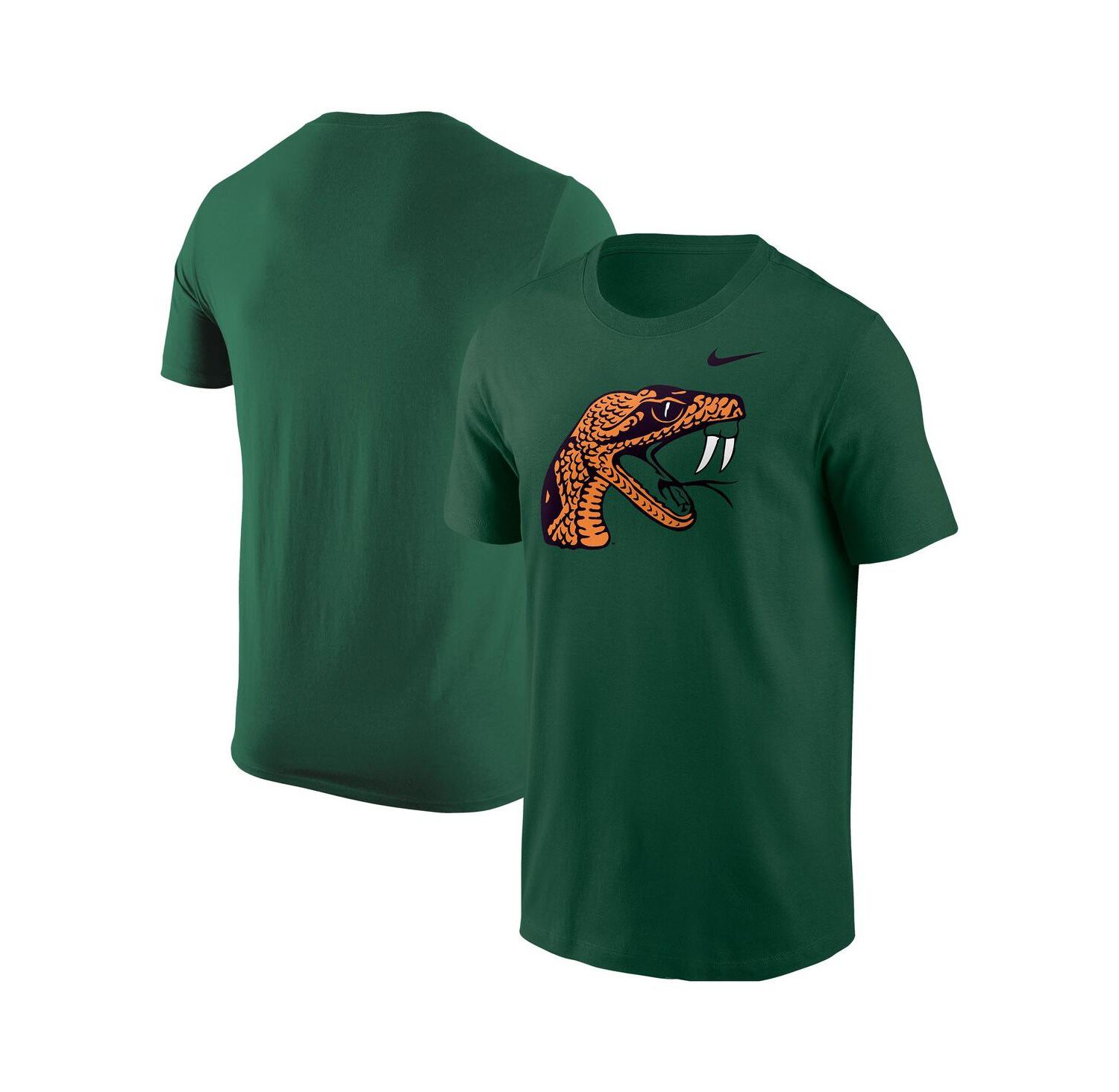 Men's Green Florida A M Rattlers Primary Logo T-Shirt