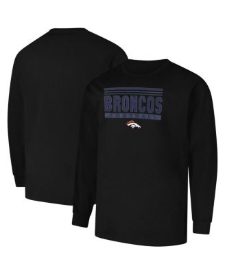 Men's Black Denver Broncos Big Tall Pop Long Sleeve T-Shirt