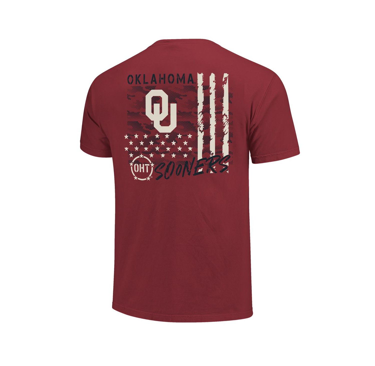 Men's Crimson Oklahoma Sooners Comfort Colors OHT Camo Overlay T-Shirt