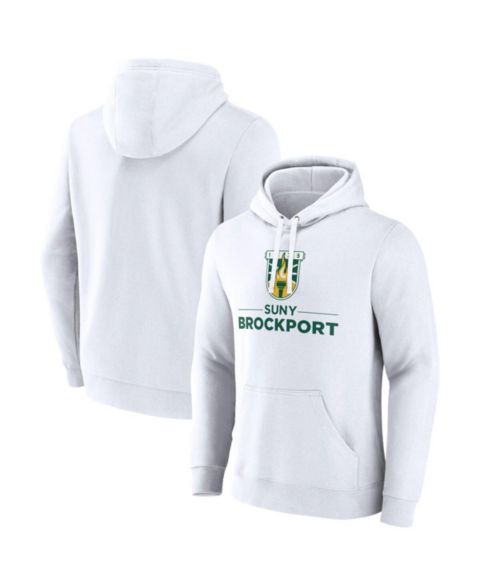 Мужское худи Fanatics White Suny Brockport Golden Eagles Primary Logo Pullover