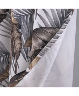 RT Designer Collection Brazil Printed Blackout Luxurious Decorative Grommet Curtain Panel 54" x 90" Taupe