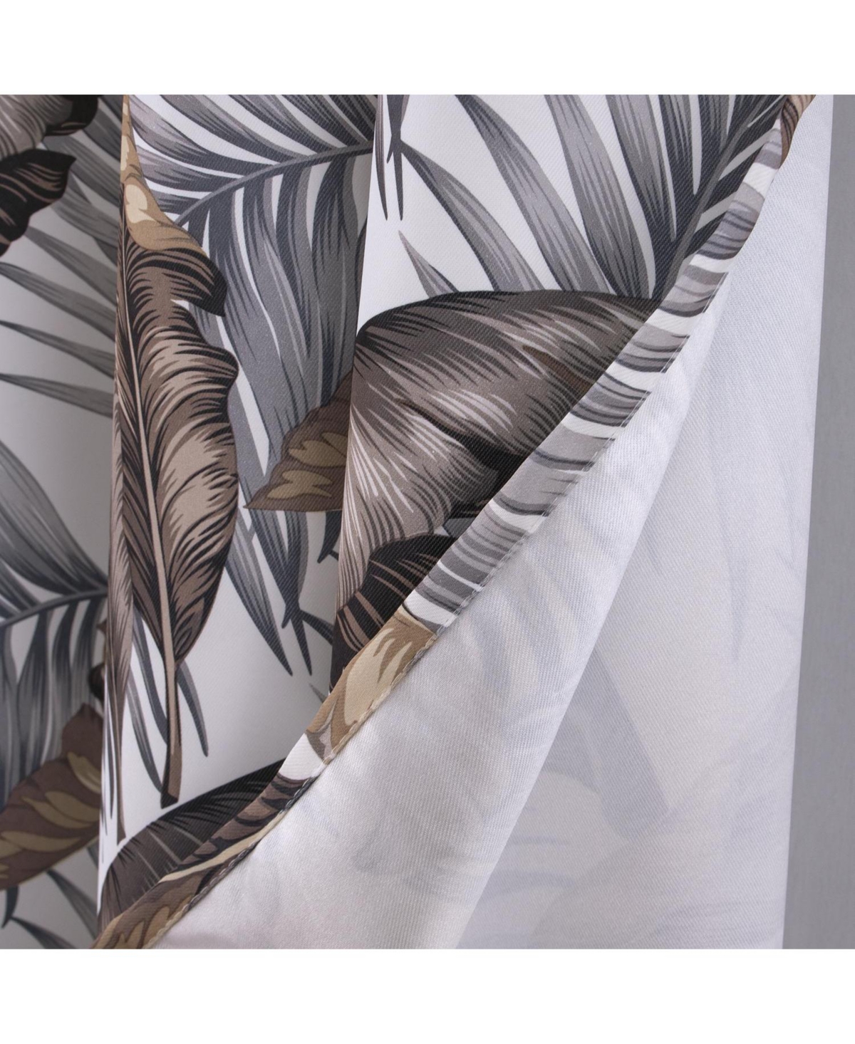 Rt Designer Collection Brazil Printed Blackout Luxurious Decorative Grommet Curtain Panel 54" x 90" Taupe