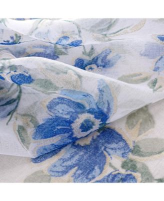 Meadow Metallic Sheer Printed Doily Curtain Panel