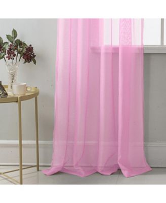RT Designer Collection Celine Sheer Luxurious Modern Design Curtain Panel 54" x 84" Pink