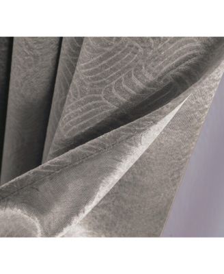 RT Designers Nellie Embossed Blackout Grommet Panel, Charcoal