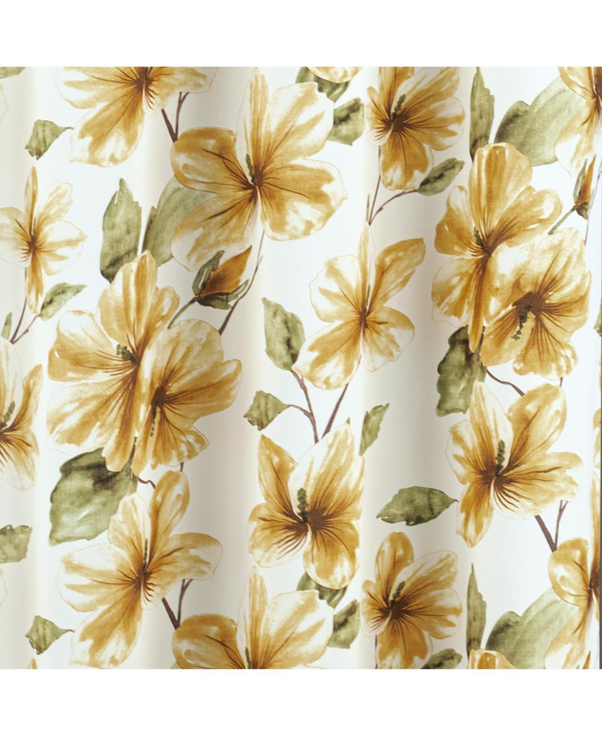 Rt Designer Collection April Printed Blackout Luxurious Decorative Grommet Curtain Panel 54" x 84" Gold