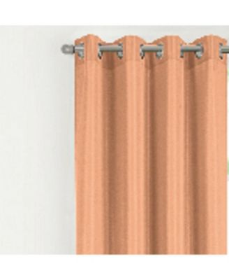 RT Designer Collection Gibson Luxurious Decorative Grommet Peach Curtain Panel