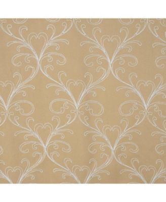 RT Designer Collection Kimber Embroidered Blackout Luxurious Decorative Grommet Curtain Panel 54" x 84" Taupe