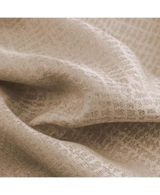 RT Designer Collection Demi Lux Jacquard Blackout Grommet Curtain Panel 52" x 84" Taupe