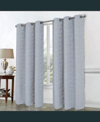 RT Designer Collection Calypso Shimmer Jacquard Curtain Panel Pair