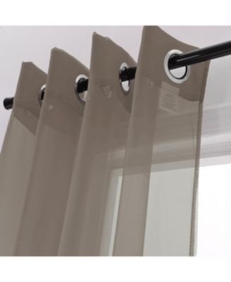 Cara Grommet Curtain Panel for Windows 54" x 84" Chocolate