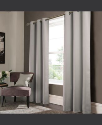 RT Designer Collection Anchorage 2 Pack Blackout Grommet Luxurious Modern Design Curtain Panel Pair 36" x 84" Silver