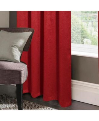 RT Designers Nellie Embossed Blackout Grommet Panel - 52"x84", Red.