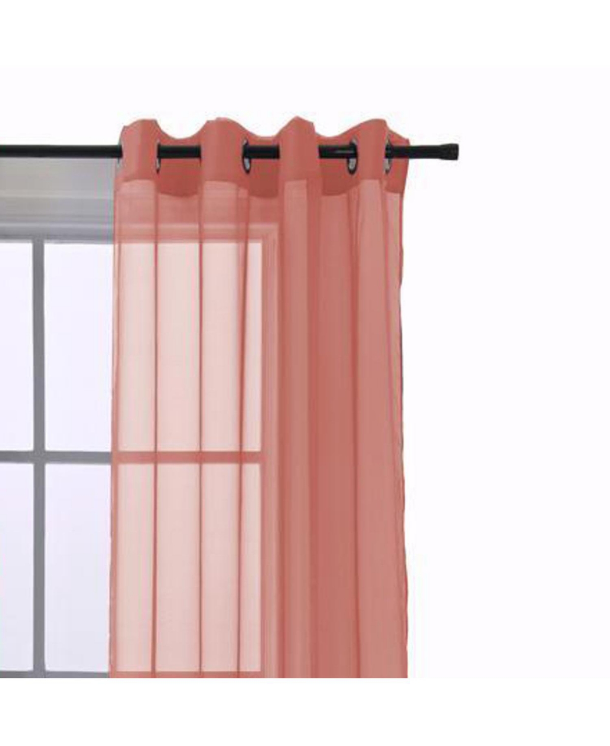 Rt Designers Collection Cara One Sheer Grommet Light Filtering Curtain Panel 54" x 90"