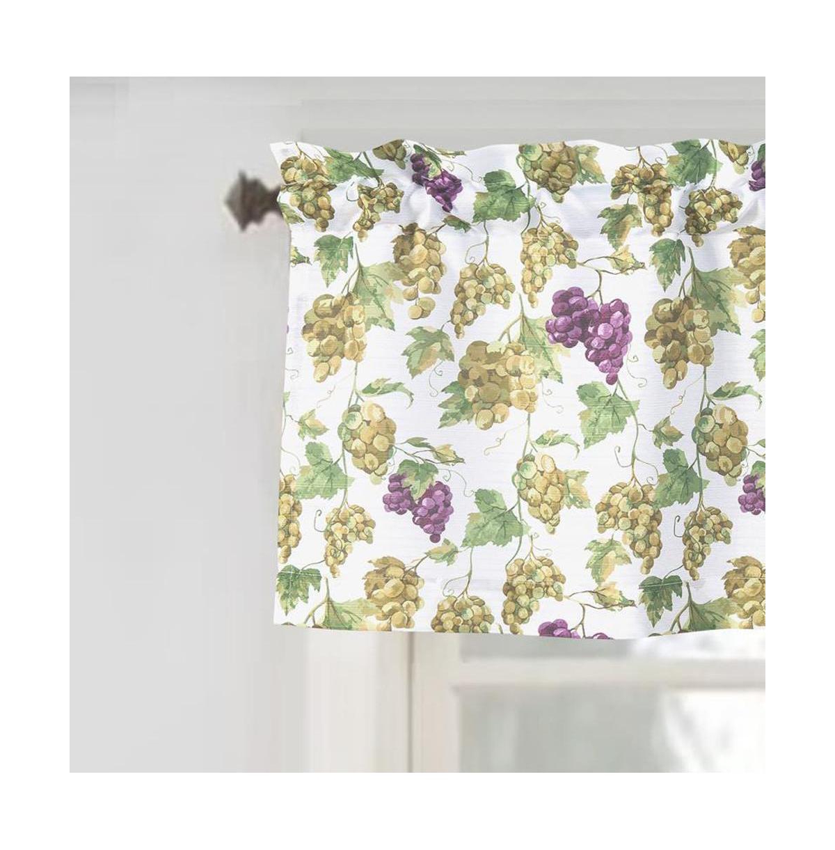 Rt Designer's Collection Latte Printed 3 Pieces Kitchen Curtain Set Includes 1 Valance 52" x 18" and 2 Tiers 26" x 36" Each Multi