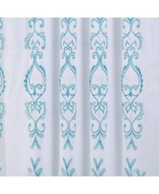 Jayla Stylish & Premium Embroidered Curtain Panel 54" x 90" Teal