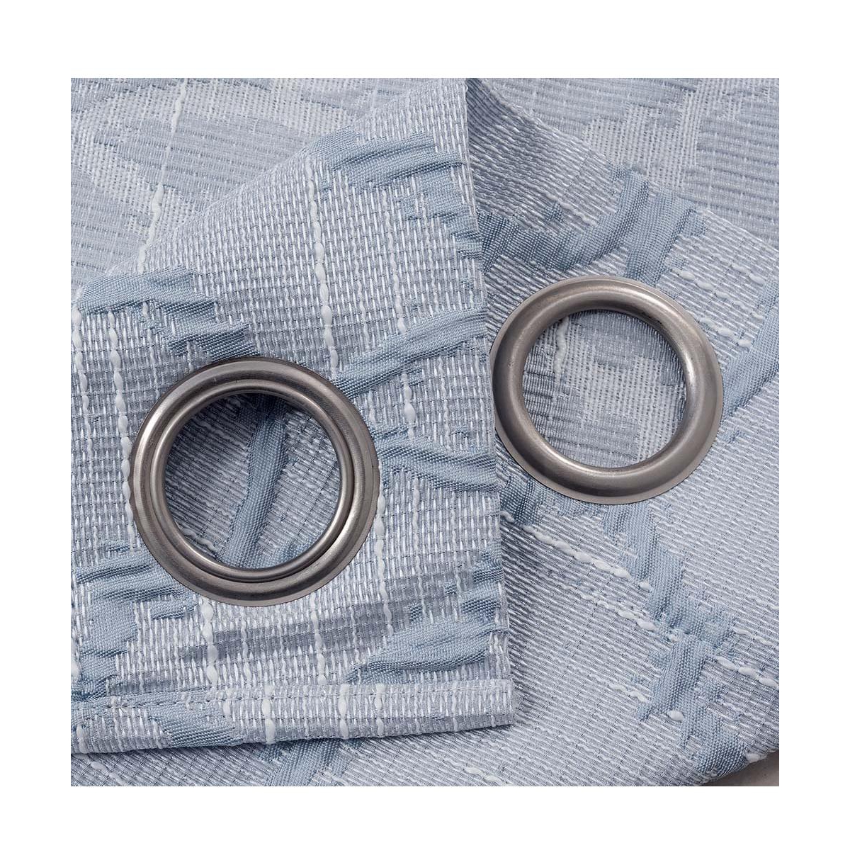 Rt Designers Collection Brookfield Jacquard High Quality Light Filtering Grommet Curtain Panel 54" x 90" Dark Blue