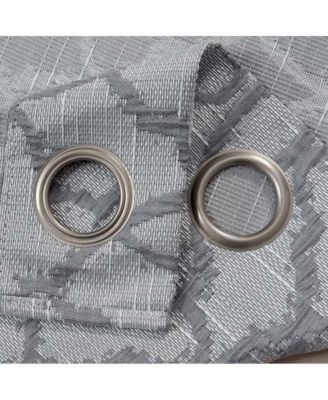 Brookfield Jacquard High Quality Light Filtering Grommet Curtain Panel 54" x 84" Silver