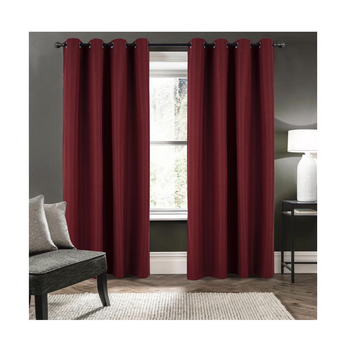 Rt Designers Collection Cabana 100% Blackout Grommet Curtain Panel 54" x 90" Burgundy