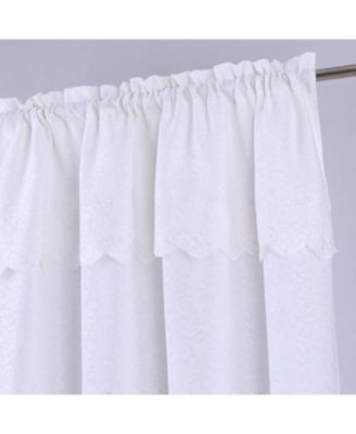 RT Designer Collection Alice Macrame Luxurious Decorative Rod Pocket Curtain Panel 54" x 84" White