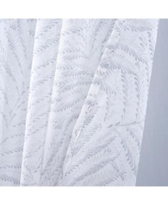 Faye Grommet Metallic Sheer Printed Doily Curtain Panel