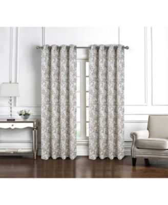RT Designer Collection Brent Jacquard Luxurious Decorative Grommet Curtain Panel 54" x 84" Taupe