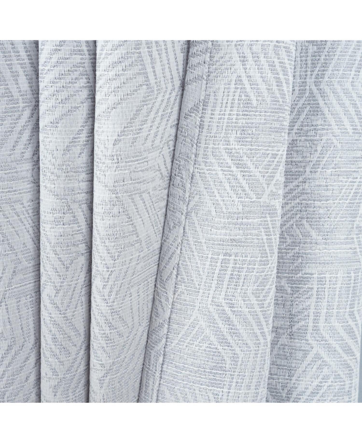 Rt Designer Collection Wilton Jacquard Grommet Luxurious Modern Design Curtain Panel 54" x 84" Silver