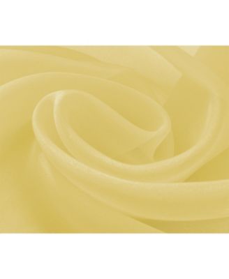 RT Designer Collection Celine Sheer Luxurious Modern Design Curtain Panel 54" x 84" Gold