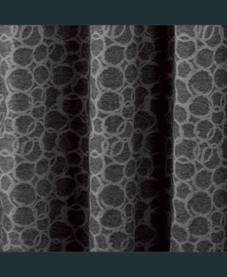 RT Designer Collection Jasper Lurex Jacquard 2 Pack Grommet Curtain Panel 36" x 84" Black