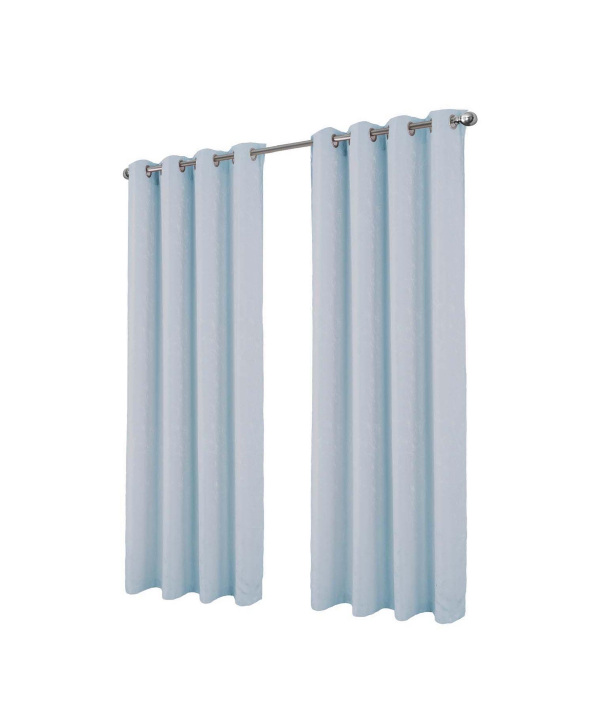 Rt Designer Collection Cosmo Shimmer Jacquard Grommet Curtain Panel 54" x 84" Silver