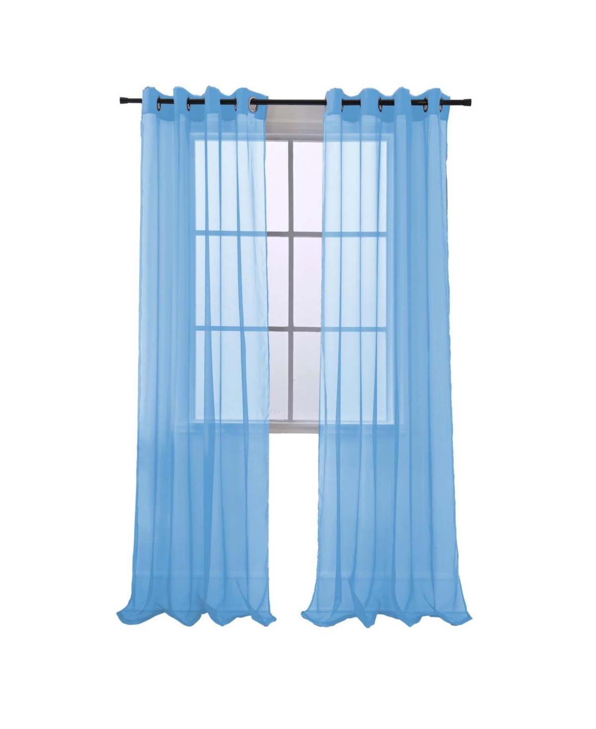 Rt Designers Collection Cara Grommet Curtain Panel for Windows 54" x 84" Neon