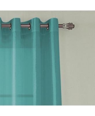 RT Designer Collection Nancy Grommet Luxurious Modern Design Curtain Panel 54" x 95" Teal