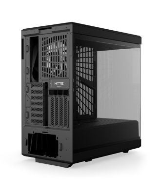 Y40 S-Tier Aesthetic Panoramic Tempered Glass ATX Mid-Tower Gaming Computer Case, Black
