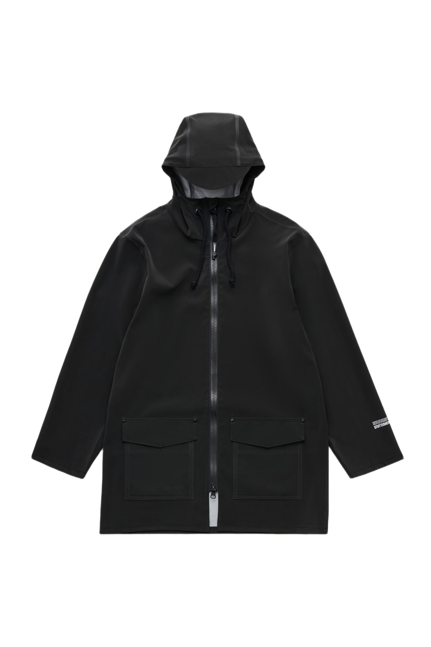 Мужские куртки Stutterheim Stockholm Patch Matte Raincoat, цвет: Чёрный — фото 2