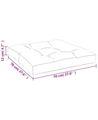 Pallet Cushion Anthracite 27.6"x27.6"x4.7" Fabri