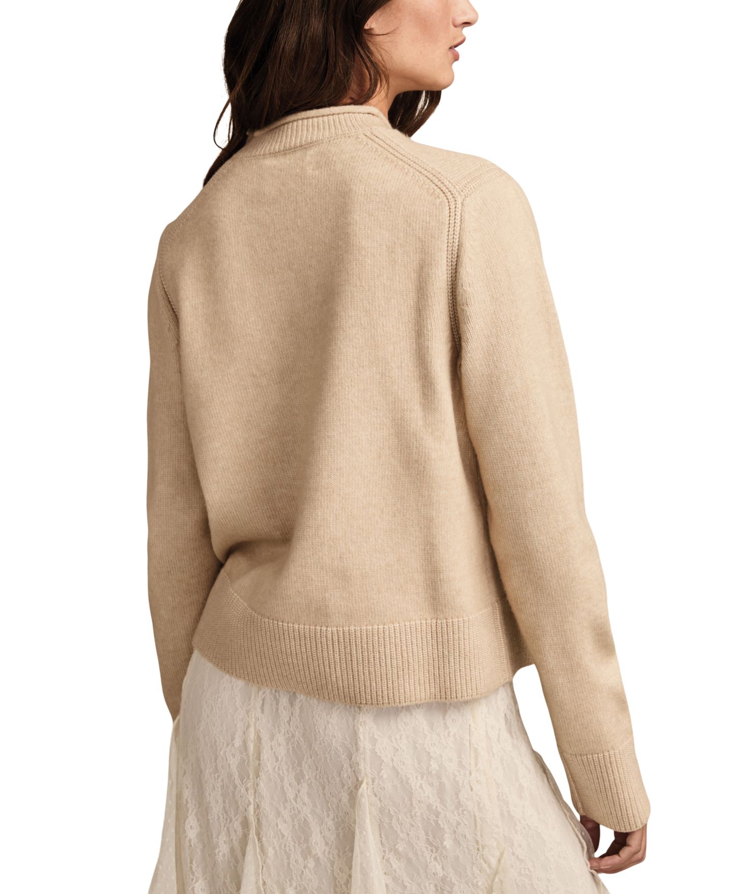 Женский свитер Lucky Brand Cloud Soft Roll Neck, цвет: Овсяное молоко — фото 5