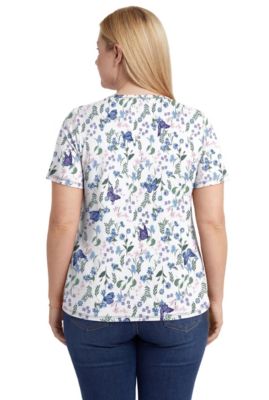 Plus Size Within Perfect Printed Short-Sleeve Crewneck Tee