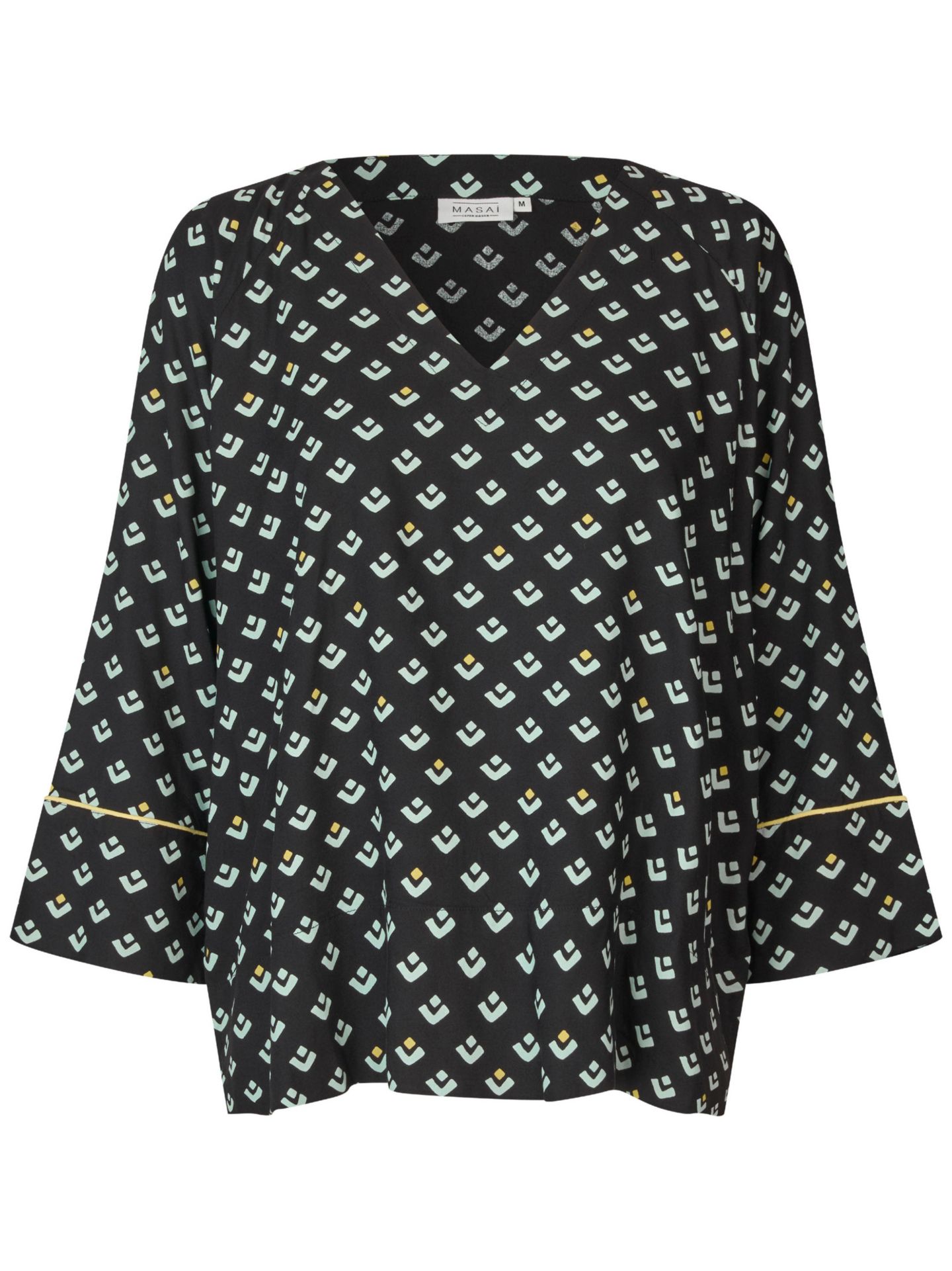 Женская блузка Masai Copenhagen Beniko V-Neck Printed, цвет: Ether — фото 7