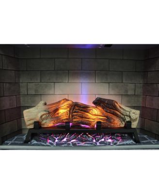 28 inch Electric Fireplace Insert, multicolored flames
